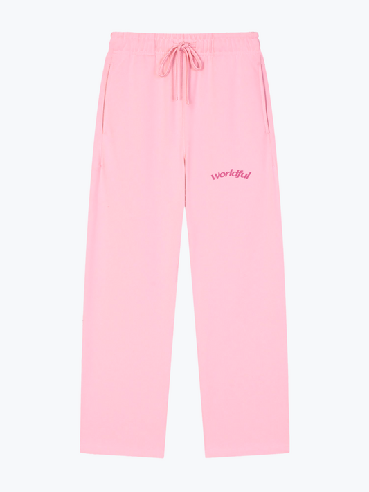 Worldful signature heavyweight sweatpants in Pink