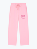 Worldful Hate Me heavyweight sweatpants in Pink