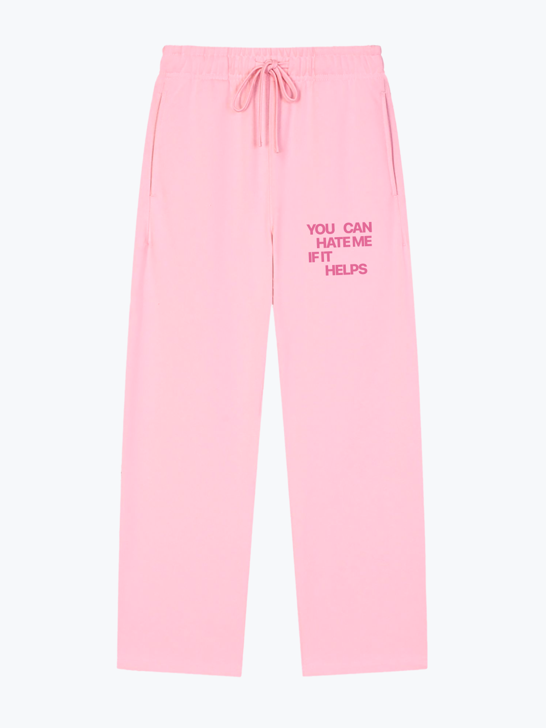 Worldful Hate Me heavyweight sweatpants in Pink