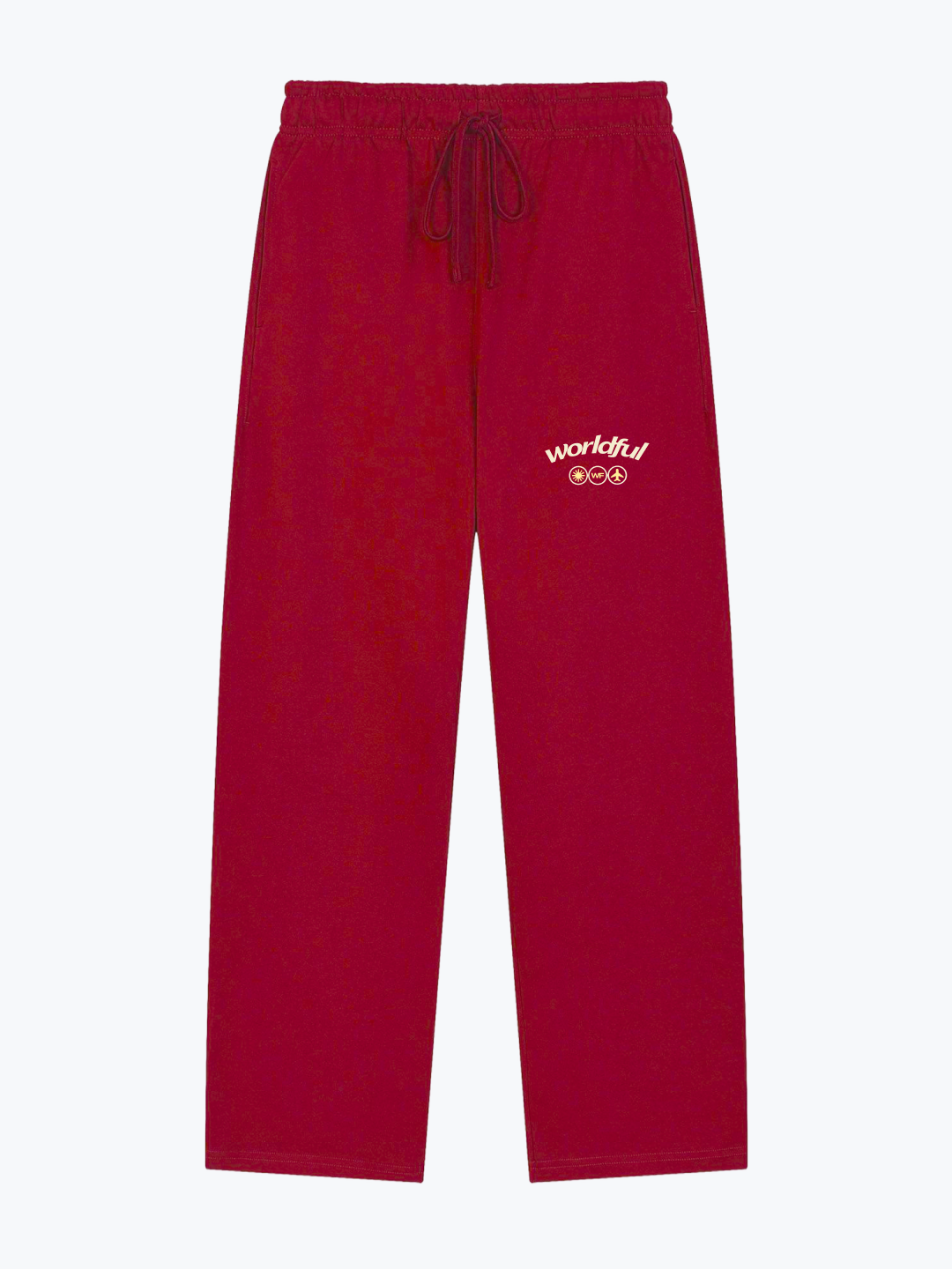 Worldful See You Soon heavyweight sweatpants in Red