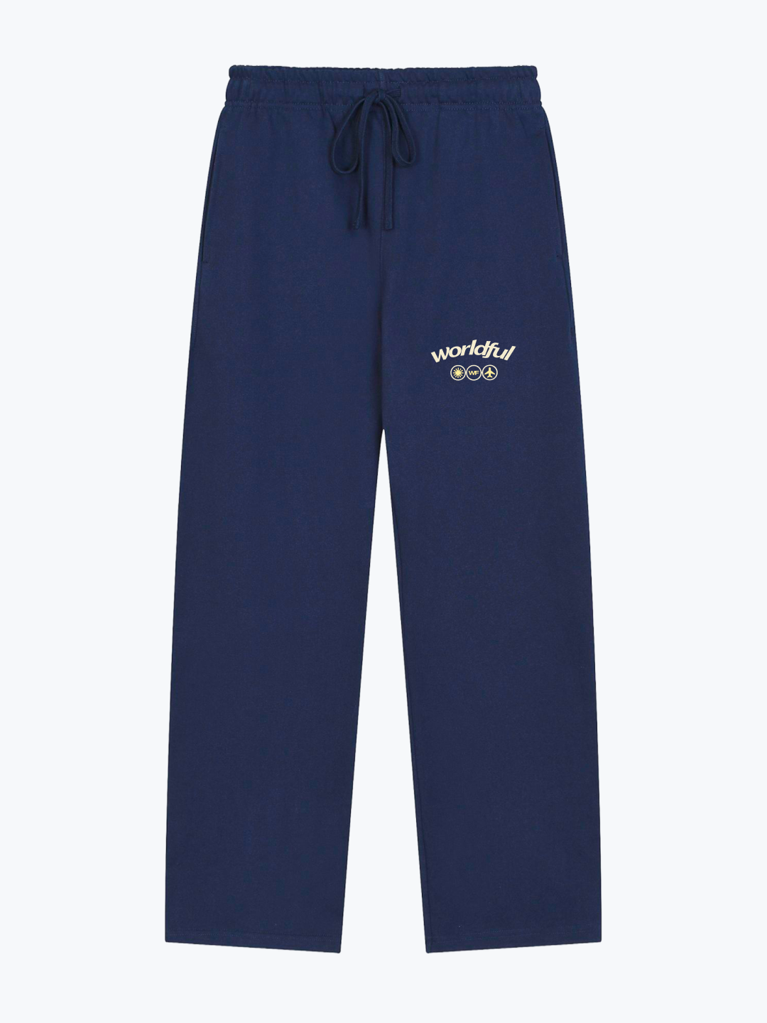 Worldful See You Soon heavyweight sweatpants in Navy