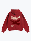 Worldful Flights oversized graphic hoodie in Red with airplane print
