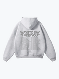 Worldful I Miss You oversized graphic hoodie in Gray