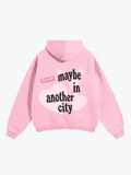 Worldful Another City oversized graphic hoodie in Pink