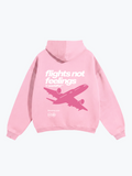 Worldful Flights oversized graphic hoodie in Pink with airplane print