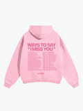 Worldful I Miss You oversized graphic hoodie in Pink
