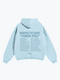 Worldful I Miss You oversized graphic hoodie in Blue