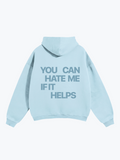 Worldful Hate Me oversized graphic hoodie in Blue