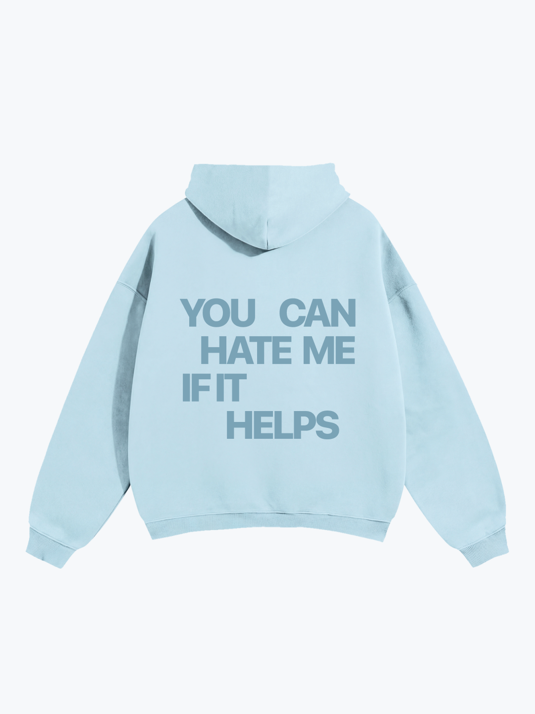 Worldful Hate Me oversized graphic hoodie in Blue