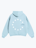 Worldful Star Ring oversized graphic hoodie in Blue