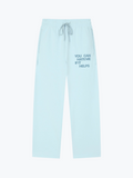 Worldful Hate Me heavyweight sweatpants in Blue