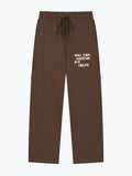 Worldful Hate Me heavyweight sweatpants in Brown