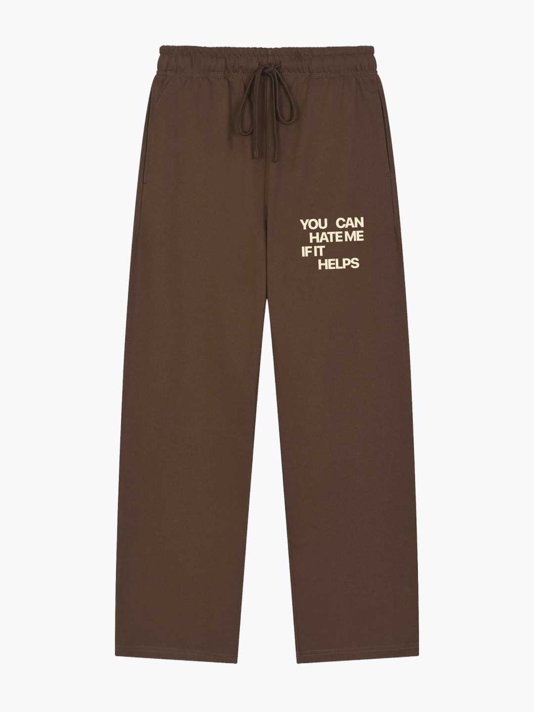 Worldful Hate Me heavyweight sweatpants in Brown